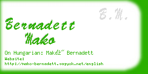 bernadett mako business card